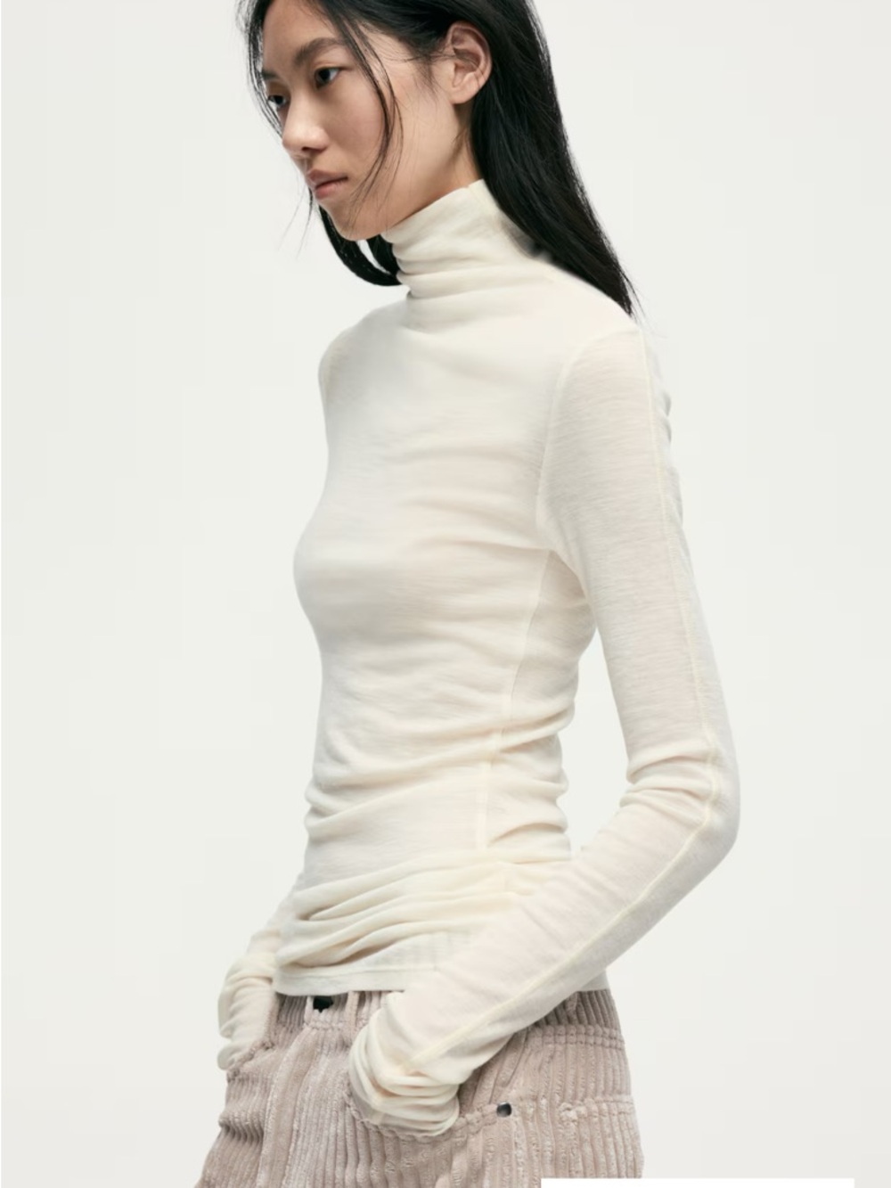 HM Premium Selection Turtleneck Top - 100% Wool
